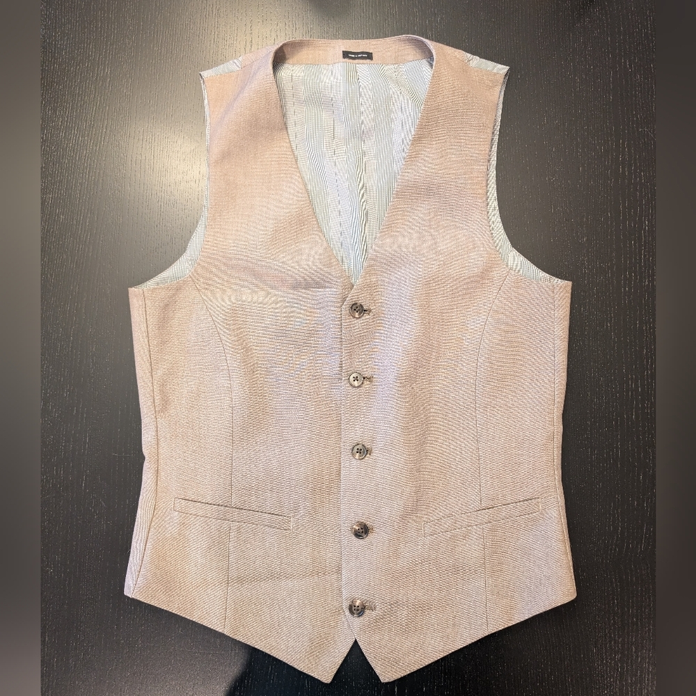 jf j.ferrar Light Tan Vest - Picture 1 of 10